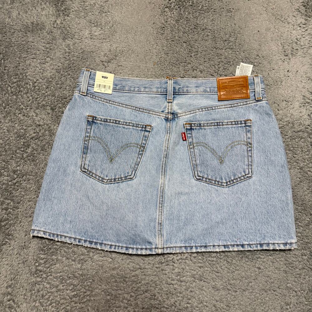 Levis Icon Skirt Denim Womens 28 Mini Skirt Blue Premium - Picture 1 of 9